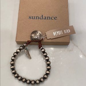 Peyote Bird 925 Beaded Indian Head Nickel bracelet